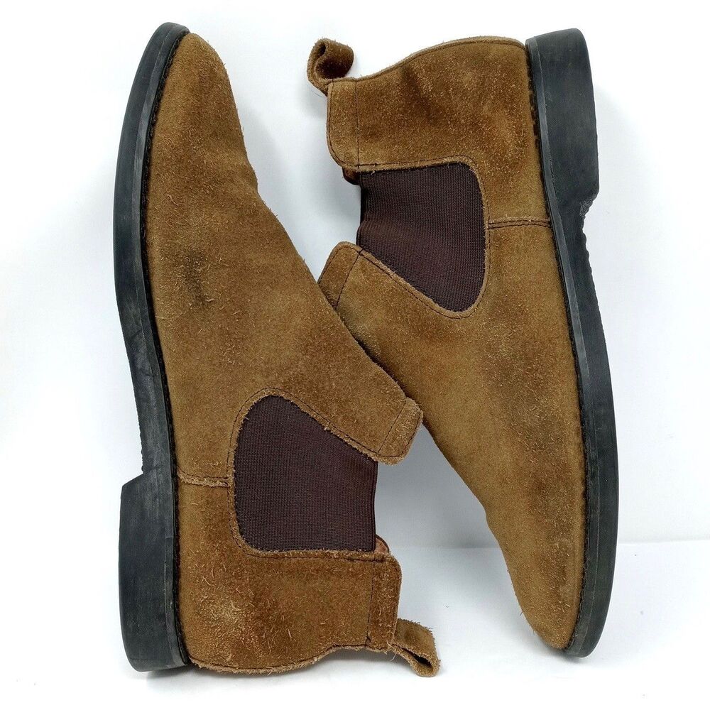 Polo Ralph Lauren Waterbury Oiled Suede Chelsea Boots Men's Size 9.5 - Picture 7 of 11